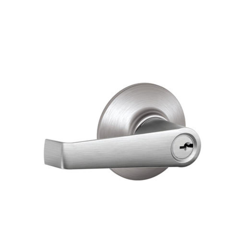 Elan Satin Nickel Light Commercial Keyed Entry Door Lever