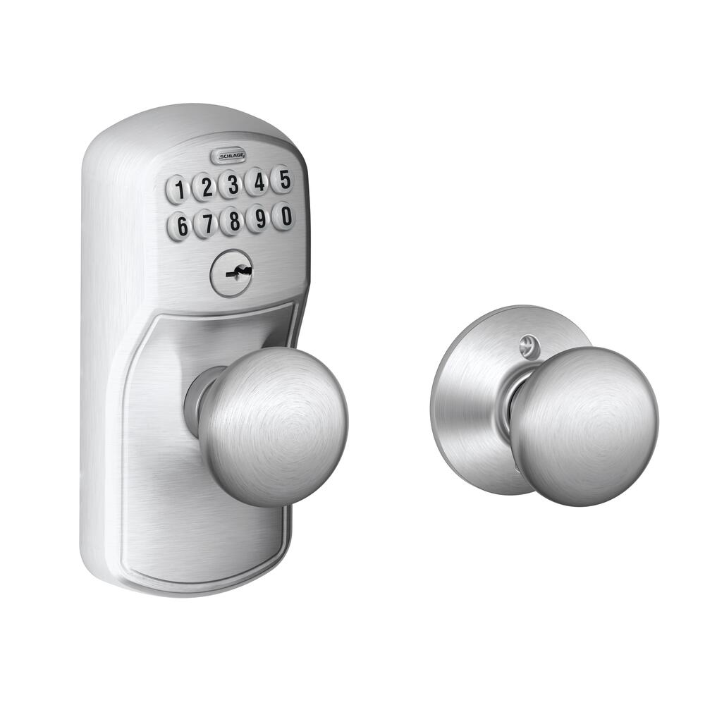 Schlage® Plymouth Satin Chrome Commercial Keypad Entry Door Knob