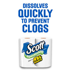 Scott® Rapid-Dissolving Toilet Paper, Bath Tissue for RV & Boats- 4 ...