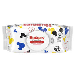 Huggies Simply Clean Wipes, Disney Baby, Fragrance Free - 64 wipes