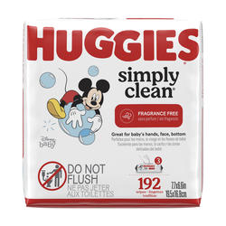 Huggies® Simply Clean® Fragrance Free Baby Wipes -192 ct at Menards®