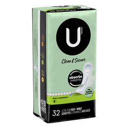 U by Kotex® Security® Ultra Thin Heavy Unscented Winged Pads - 32