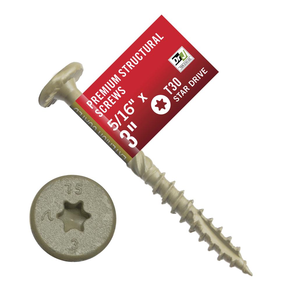 IMSCREWS 3 Inch Deck Screws - T30 Star Drive Washer Head Outdoor Wood Screws, Pack Of 25