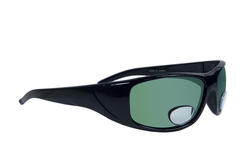 Oval Pilot Polarized Bifocal Reading Sunglasses PGSG803 - Black +