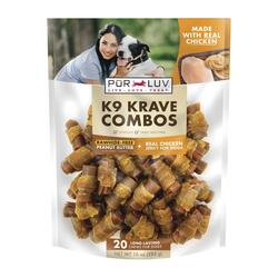 PUR LUV® K9 Krave Combos Chicken and Peanut Butter Dog Chews - 10