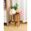 Copper Planter with Mango Wood Stand