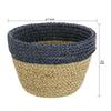 Two-Tone Seagrass Decorative Storage Basket