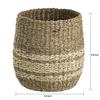 Natural Seagrass Decorative Storage Basket