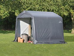 ShelterLogic® Shed-in-a-Box 8' x 8' x 8' Gray Peak Fabric Carport ...