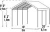ShelterLogic® Max 10' x 20' White Fabric All-Purpose 8-Leg Canopy