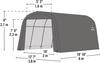 ShelterLogic® RoundTop® 12 x 20 x 9 Sandstone Fabric Instant Carport Shelter