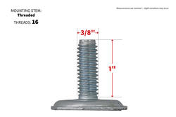Shepherd Hardware 3265 TPR-Lenkrolle – 7,6 Cm, Gewindeschaft 3/8", Tragkraft 50 Kg (schwenkbar, Thermoplastisches Gummi)