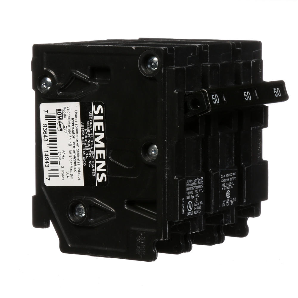 Siemens® QP 50-Amp 3-Pole Standard Circuit Breaker at Menards®