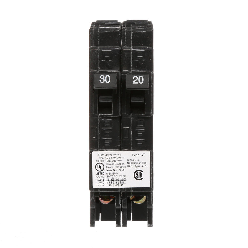 Siemens 30/20 Amp Single-Pole Duplex Circuit Breaker
