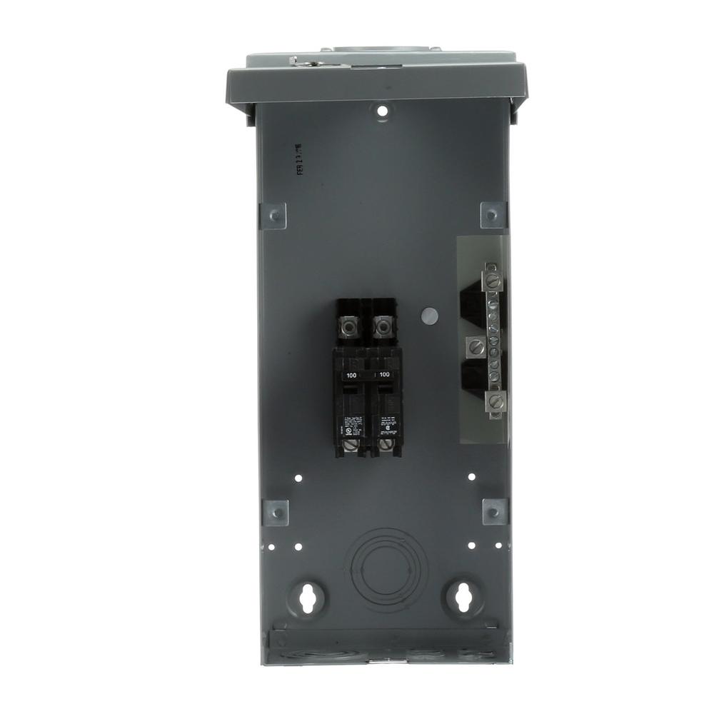 Siemens EQ 125 Amp 2-Space 4-Circuit Main Lug Surface Mount Load Center Copper Bus