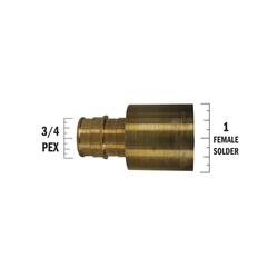 PEX A Expansion 1 PEX x 3/4 Female Sweat F1960 Adapter (Lead Free