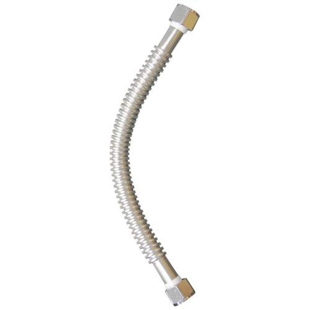 12 in. x 3/4 in. FIP x 3/4 in. FIP Corrugated Stainless Steel Water Supply Connector 12 in. x 3/4 in. FIP x 3/4 in. FIP Corrugated Stainless Steel Water Supply Connector