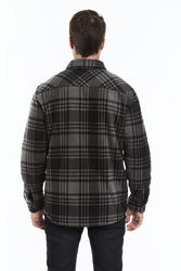 Highland Trail Men's Grey/Black Sherpa Lined Fleece Jacket - XX