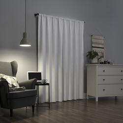 Sun Zero® Stanley 40"W x 84"L White Blackout Back Tab Curtain Panel at ...