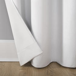 Sun Zero® Stanley 40"W x 84"L White Blackout Back Tab Curtain Panel at ...