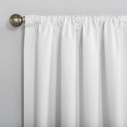 Sun Zero® Stanley 40"W x 84"L White Blackout Back Tab Curtain Panel at ...