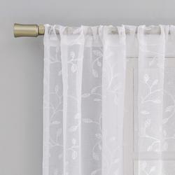 Mallory Sheer Voile Rod Pocket Curtain Panel - 59 X 108 Inches White Window Treatment