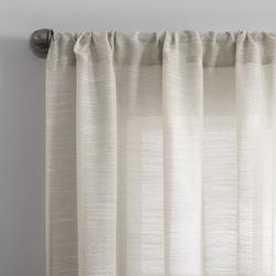 No. 918 Burlington 40"W x 84"L Beige Light Filtering Rod Pocket Curtain ...