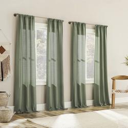 No. 918 Pembrooke 104"W x 84"L Sage Green Rod Pocket Curtain Panel 4 ...