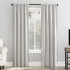 Sun Zero® Jordan 40"W x 84"L Ecru Blackout Rod Pocket Curtain Panel