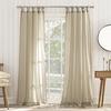 No. 918 Bellevue 74"W x 84"L Taupe Light Filtering Tab Top Curtain Panel Pair