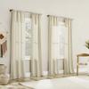 No. 918 Pembrooke 104"W x 63"L Chalk Rod Pocket Curtain Panel 4 Pack Pair