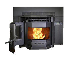 ComfortBilt™ Black Pellet Stove Fireplace Insert with 47 lb. Hopper ...