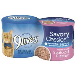 9Lives Meaty Pate Seafood Platter Wet Cat Food 4 Pack at Menards