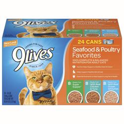 9Lives Seafood and Poultry Favorites Variety Pack 24 Pack