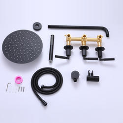 Nameeks NFA033 By Nameek's General Hotel Matte Black Corner Shower