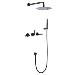 Nameeks NFA033 By Nameek's General Hotel Matte Black Corner Shower