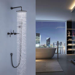 Nameeks NFA033 By Nameek's General Hotel Matte Black Corner Shower