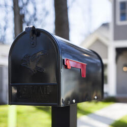 Architectural Mailboxes® Elite Black Post-Mount Mailbox at Menards®