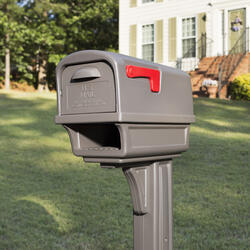 Gibraltar Mailboxes® Gentry Mocha Mailbox and Post Cover Kit at