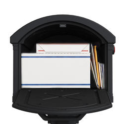 Architectural Mailboxes Grand Haven Plastic Mailbox Post - Black Powder Coat
