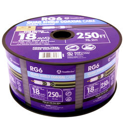 Southwire® 250' 18 RG6 Quad Shield Black Coaxial Cable at Menards®