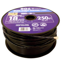 Southwire® 250' 18 RG6 Quad Shield Black Coaxial Cable at Menards®