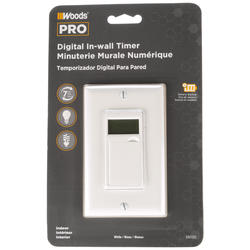 Woods® 15-Amp Direct Wire White Digital Timer at Menards®