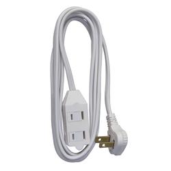 Smart Electrician® 7′ 16/2 3-Outlet Light-Duty White Indoor Extension Cord M