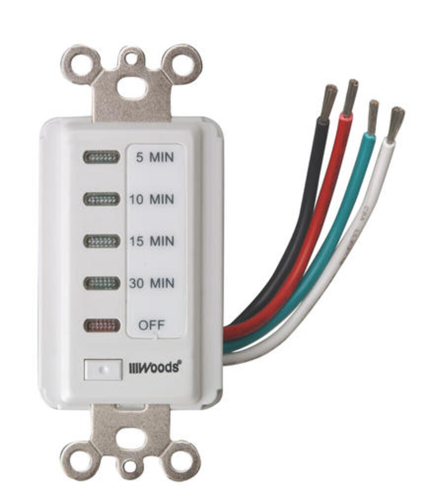 Woods® 15-Amp Direct Wire White Digital Timer