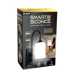 Smart Sconce Integrated LED Matte Black Wall Light