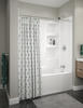 Delta® Hycroft™ ProCrylic® 60"W x 30"D x 77-7/8"H White Bathtub Shower Kit with Right Drain (4-Piece)