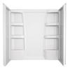 Delta® Hycroft™ 60"W x 30"D x 61"H White Bathtub Wall Surround (3-Piece)