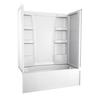Delta® Hycroft™ ProCrylic® 60"W x 30"D x 77-7/8"H White Bathtub Shower Kit with Right Drain (4-Piece)