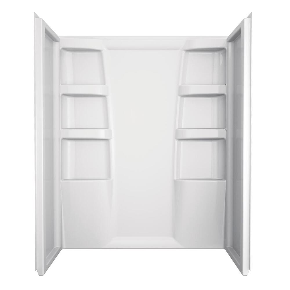 Durawall 32 in. x 32 in. x 73-1/4 in. 3-Piece Direct-to-Stud Alcove Shower Wall Set in White Durawall 32 in. x 32 in. x 73-1/4 in. 3-Piece Direct-to-Stud Alcove Shower Wall Set in White